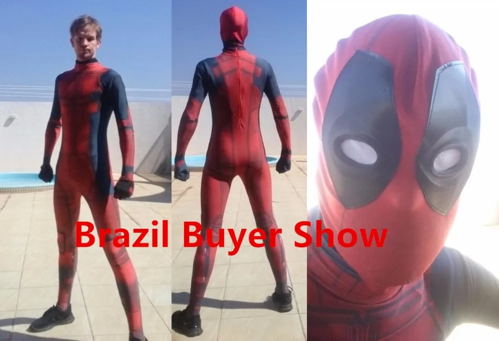 OVIGILY Marvel костюм для Хэллоуина Дэдпула всего тела взрослых с цифровой печатью из