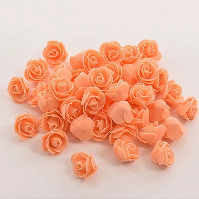 50 шт. 25 мм пена роза Искусственные цветы «сделай сам» помпон венок декоративный цветок невесты поддельные цветы для дома Свадебное Оформление автомобиля - Цвет: Nude