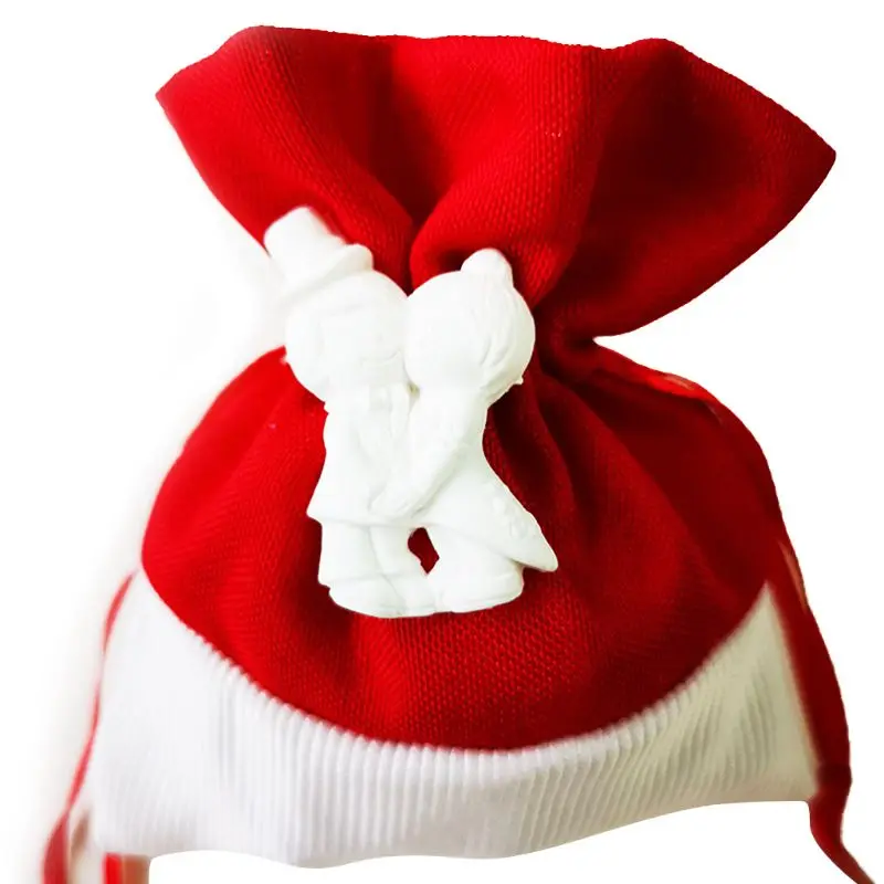 

Small Red&White Pouch Bundle Cloth Drawstring Bag For Packing Candy Jewelry Sachet Wedding Gift