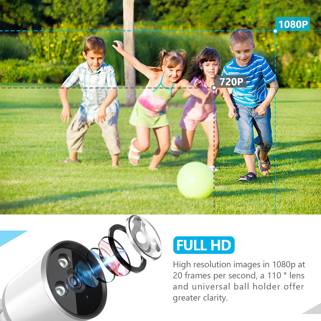  FREDI YCC365 IP Camera 1080P Waterproof Outdoor Bullet Camera Security Surveillance Camera Wireless - 33009915014