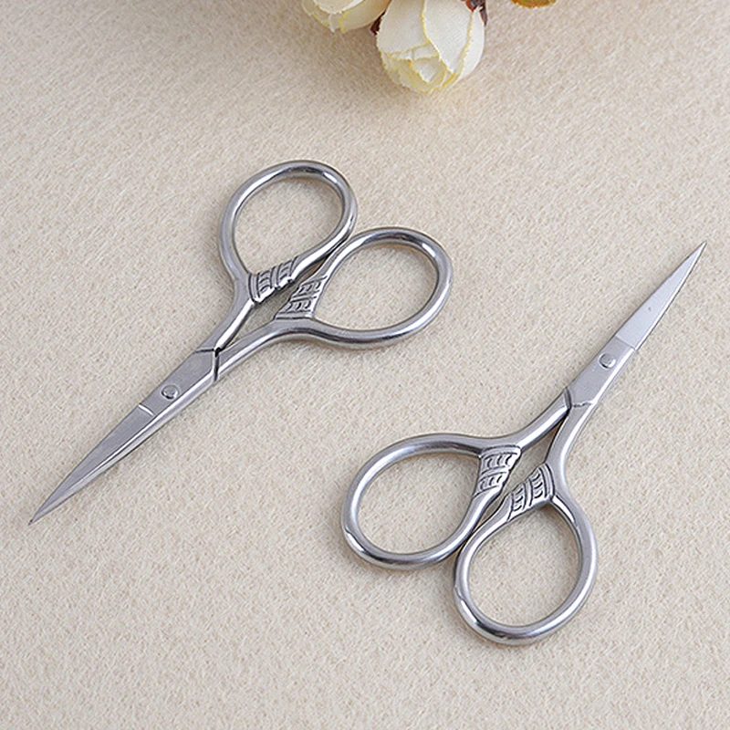 Mayitr Beard Mustache Hair Shaver Scissor Stainless Steel Mustache Moustache Trimming Shear for Men Facial Beard Scissor