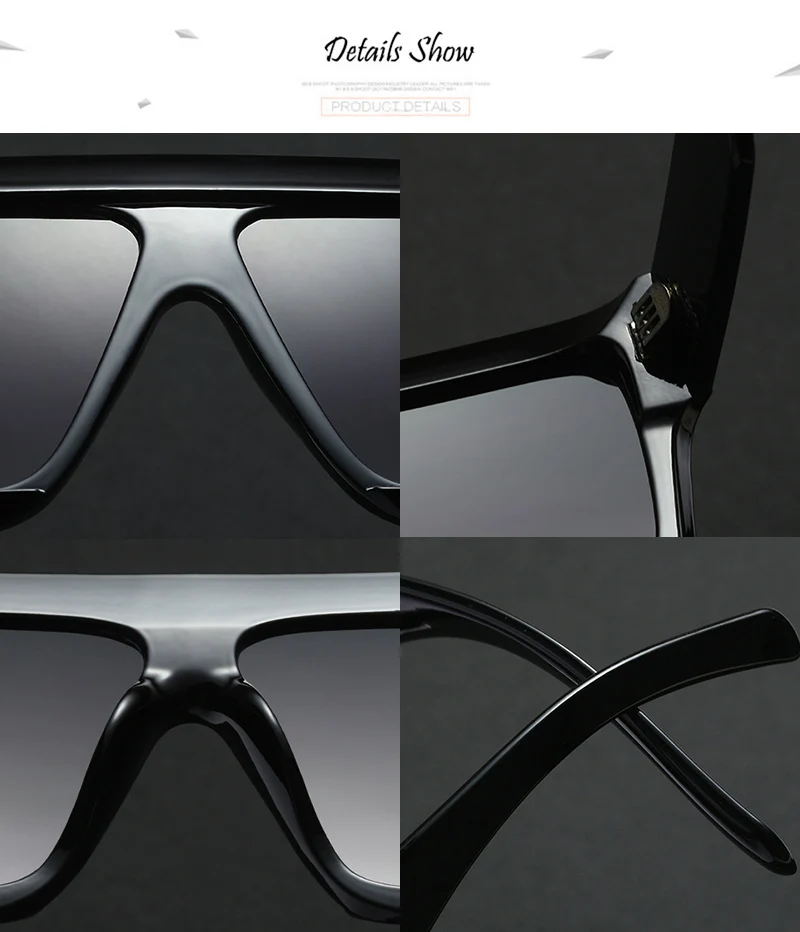 SHAUNA увеличенные металлические шарниры негабаритных квадратных солнцезащитных очков женские брендовые дизайнерские ретро мужские градиентные Оттенки UV400