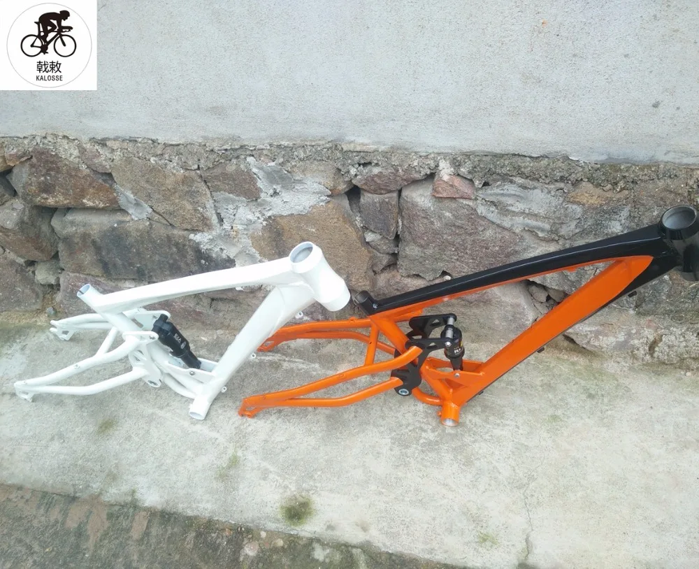 Sale Kalosse  165mm  travel  26*4.0 inch  snow bike frame   DH/FR   Electrical  Fat bike frame    DIY colors  26*17inch 1