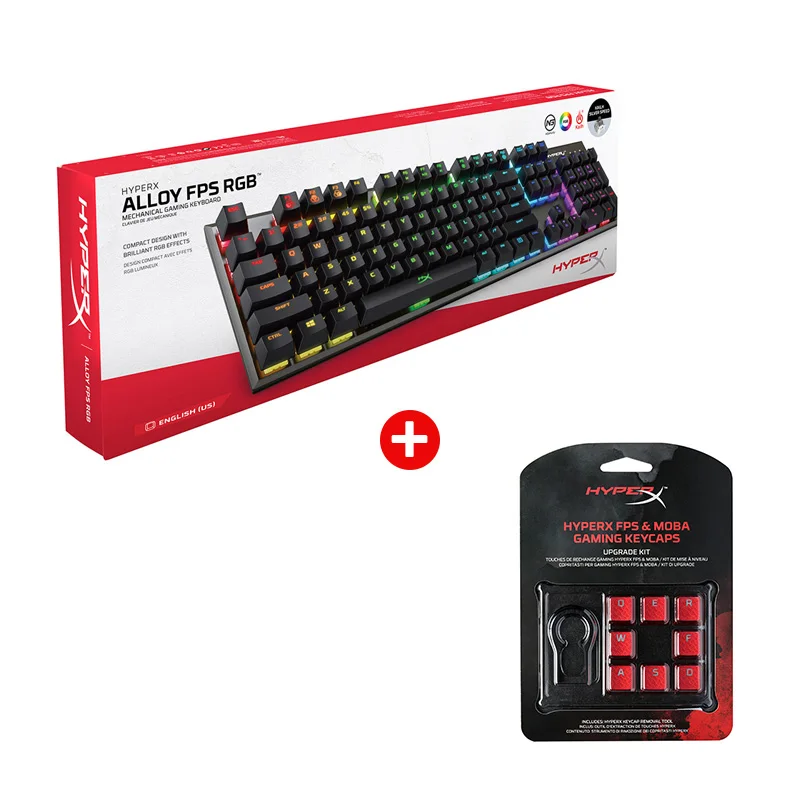 KINGSTON E-sports клавиатура HyperX Alloy FPS RGB игровая клавиатура металлическая панель механическая клавиатура FPS& MOBA игровые колпачки - Цвет: Alloy FPS RGB-R