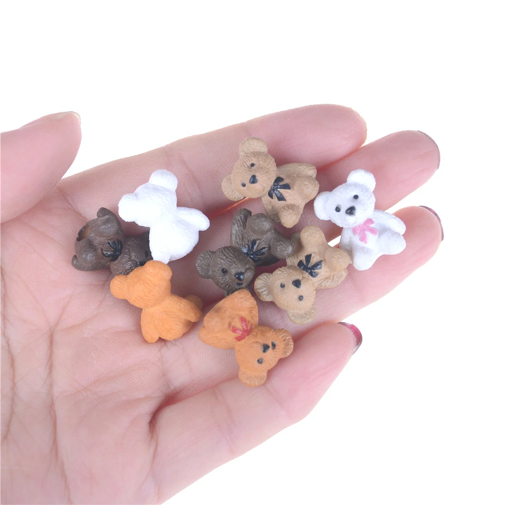 

2 Pcs 4 color Kitchen living room Accessories Doll Dollhouse Miniature Mini Cute little Sitting bear Toy