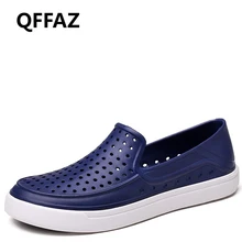 QFFAZ летние мужские сандалии Дышащие босоножки мужская пляжная обувь желе Повседневное без каблука Босоножки Вьетнамки Сандалии hommes en ete 45