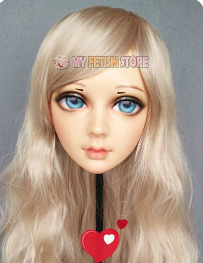(Xian-2) Женская милая девочка каучуковые полуголовы Kigurumi BJD Eyes Crossdress Косплей