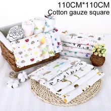 Муслин хлопок детские пеленки мягкие одеяла для новорожденных Ванна Марля младенческой спальные принадлежности чехол для коляски игровой коврик Прямая