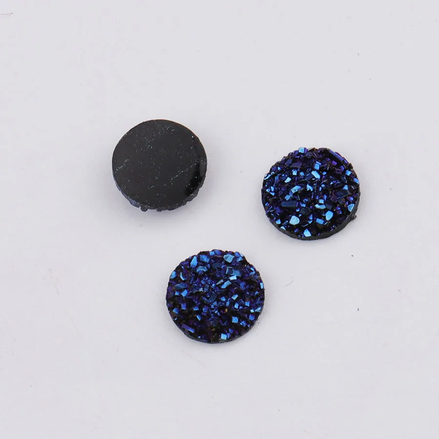 Fnixtar 10 мм AB Цвет Druzy камень смола круглая плоская спина, кабошон для DIY украшения ювелирных изделий Изготовление многоцветный 100 шт./лот - Цвет: 30