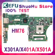 KEFU X401A For ASUS X301A X401A X501A HM76 laptop motherboard tested 100% work original mainboard