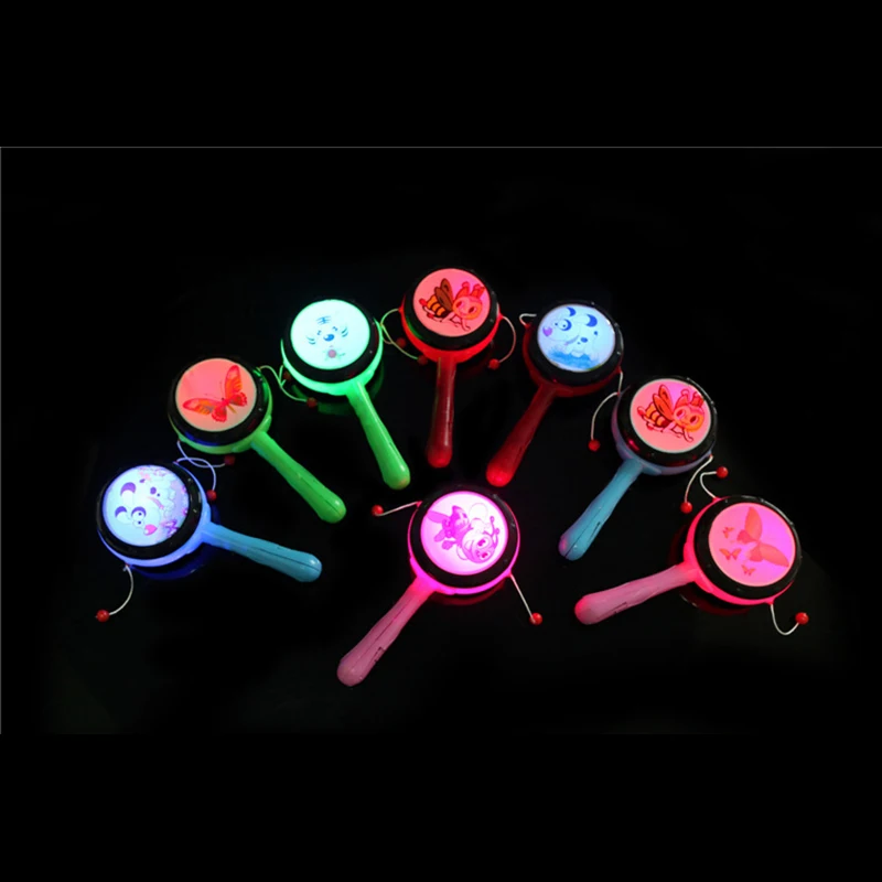 1pcs Cute Baby Rattle Toys Shaking Flashing Animal Hand Bells Newborn