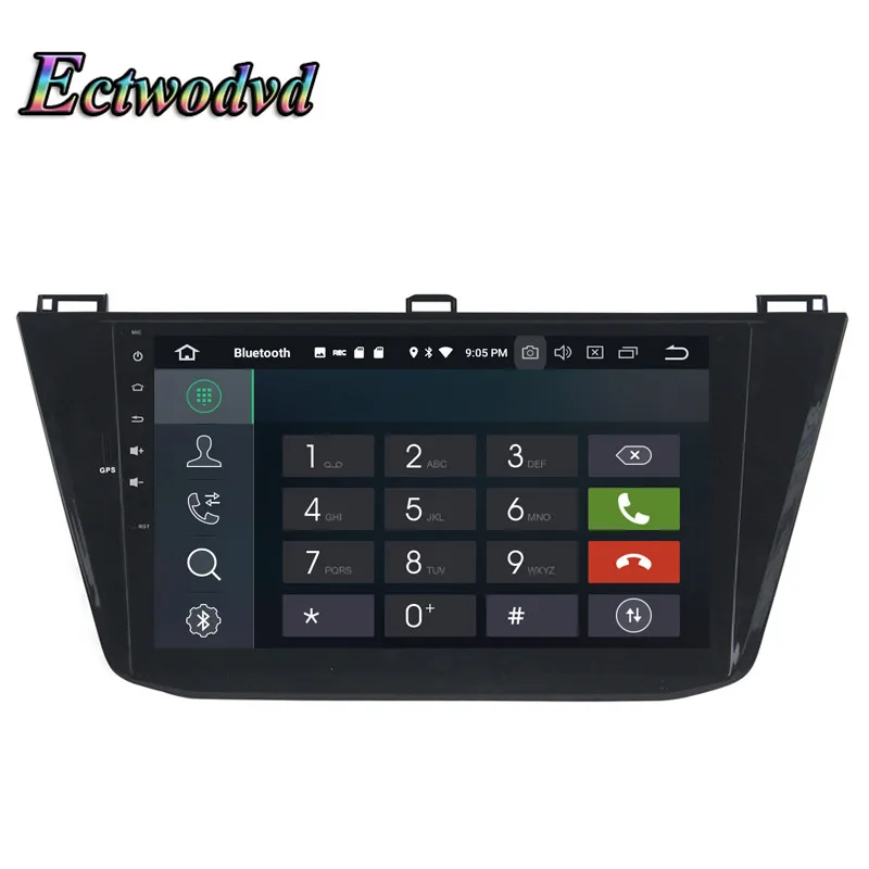 Discount Ectwodvd 4G RAM 32G ROM Octa Core Android 8.0/8.1 Car DVD for Volkswagen Tiguan 2016 2017 2018- Radio Stereo Play GPS Navigation 9