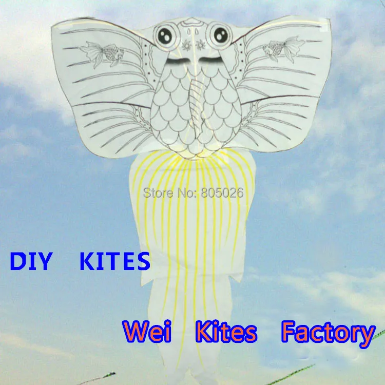 free shipping 10pcs/lot diy kite teaching fish kite children kite with
