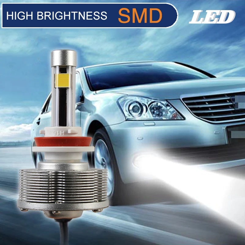 H16 LED Противотуманные огни автомобильной источник света лампы высокой Яркость 2smd