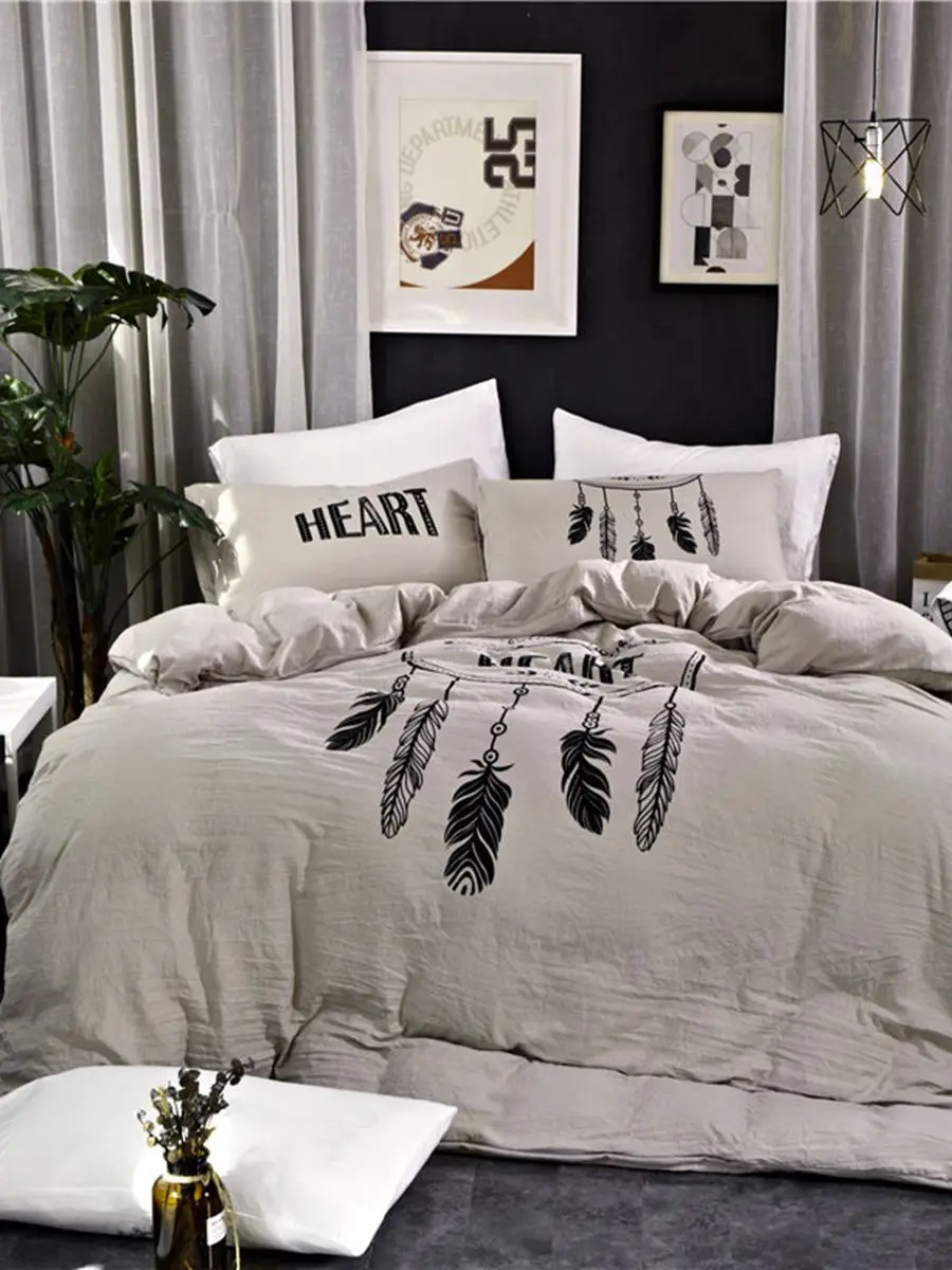 

Duvet Cover Set Simple Fashion Thicken Durable Soft Cozy Home Linens