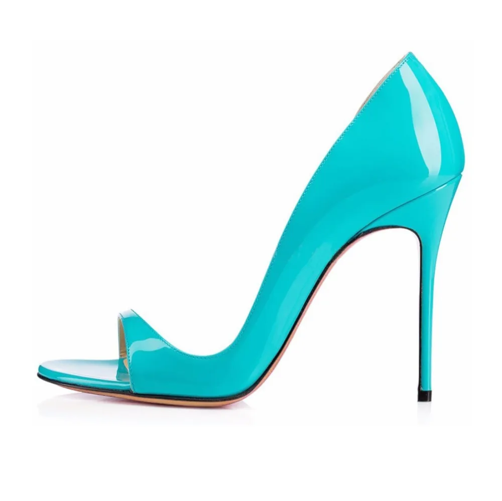 Amourplato/женские туфли-лодочки D'orsay на высоком каблуке 10 см с открытым носком модельные туфли на шпильке с вырезами лакированные туфли цвет черный, бежевый; размеры 5-13