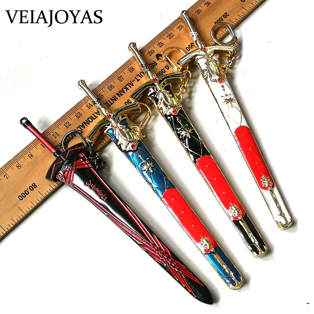 男性用の高品質の金属製キーホルダー 6種類のモデル アニメの 運命 ナイトセイバー スカーフ付きの武器 Aliexpress ジュエリー アクセサリー