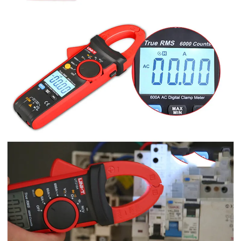 

UNI-T Multimeter Clamp UT216B True RMS Digital Clamp Meters Auto Range Current Clamp For Multimeter Digital Multimeter DC Clamp