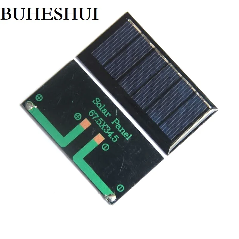 

BUHESHUI 3V 80MA Solar Cells Epoxy Polycrystalline Silicon DIY Battery Power Charger Module Small Solar Panels Toy 10pcs