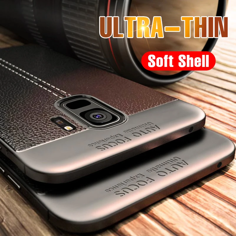 

Luxury Leather Soft Case On The For Samsung Galaxy S9 S8 PLus Note 9 8 S7 EDGE A3 A5 A7 2017 A8 A6 2018 Shockproof Bumper Case