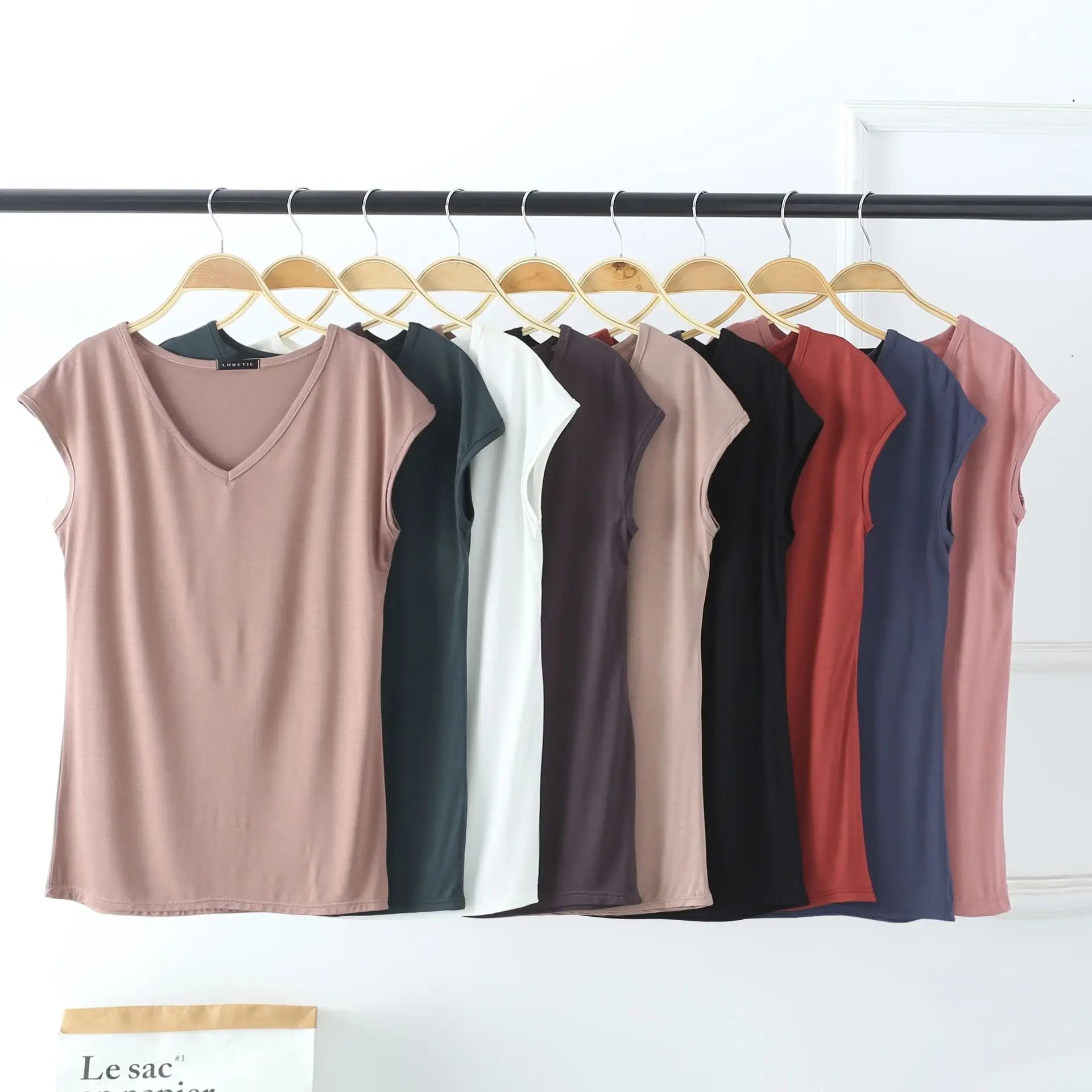

100% Cotton OL Thin Plain T Shirt Women Cotton V Neck Basic T-shirts Female Casual Tops Tee Short Sleeve T-shirt Women Harajuku