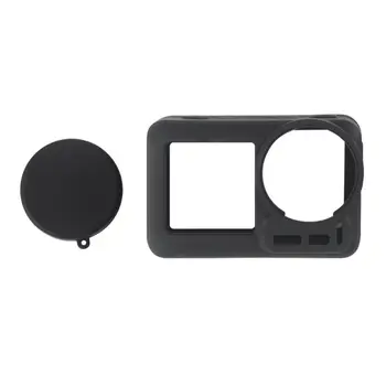 

Black Durable Scratch Resistant Frame Protective Silicone Cage Shell Cover Lens Case for DJI Osmo Action Camera Accessories