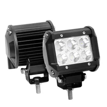 

18W 4 inch Auto Car Off Road LED Bar Work Light IP67 6500K Waterproof Driving Fog Lamp Accessories