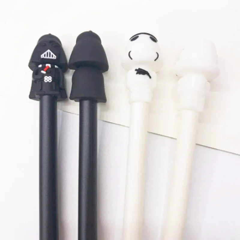 

2 pcs/lot Black White Warrior Gel Pen Signature Pen School Office Supply Promotional Gift