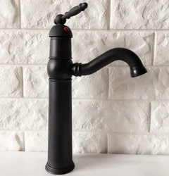 Swivel Spout Water Tap Oil Rubbed Black Bronze Single Handle Single Hole Kitchen Sink & Bathroom Faucet Basin Mixer Tap anf367