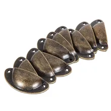 10 Pcs Drawers Shell Handles Metal Retro Semi-circular Medicine Cabinet Home-style Household Old-fashioned Handle