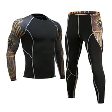 Men MMA COMPRESSION SUIT Fitness Thermal Underwear