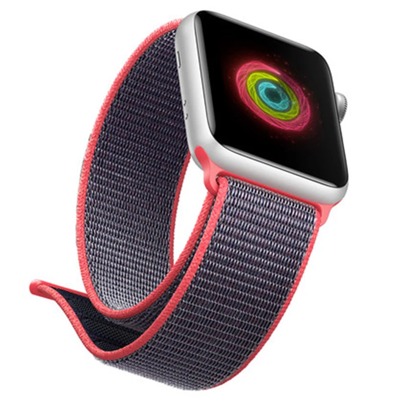 

For Apple Watch 4 Sport Loop Wristband 38mm 42mm Series 4/3/2 Iwatch Woven Nylon Olive Bracelet for Apple Watch band Replacement
