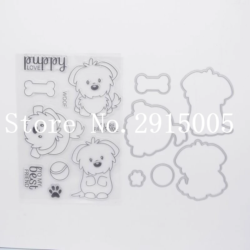

CS2159 Frame Die cutting Stencil for Puddy Cute Dog clear stamp