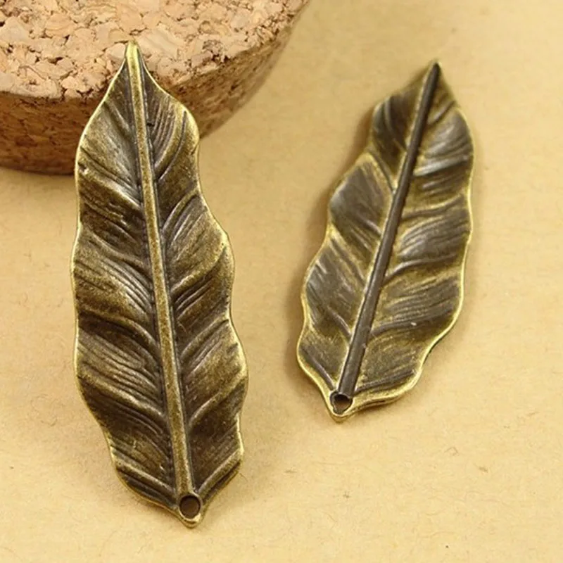 

25pcs 36*12MM Antique Bronze Vintage jewelry accessories manufacturers selling leaves charm pendant, tibetan leaf charm in bulk