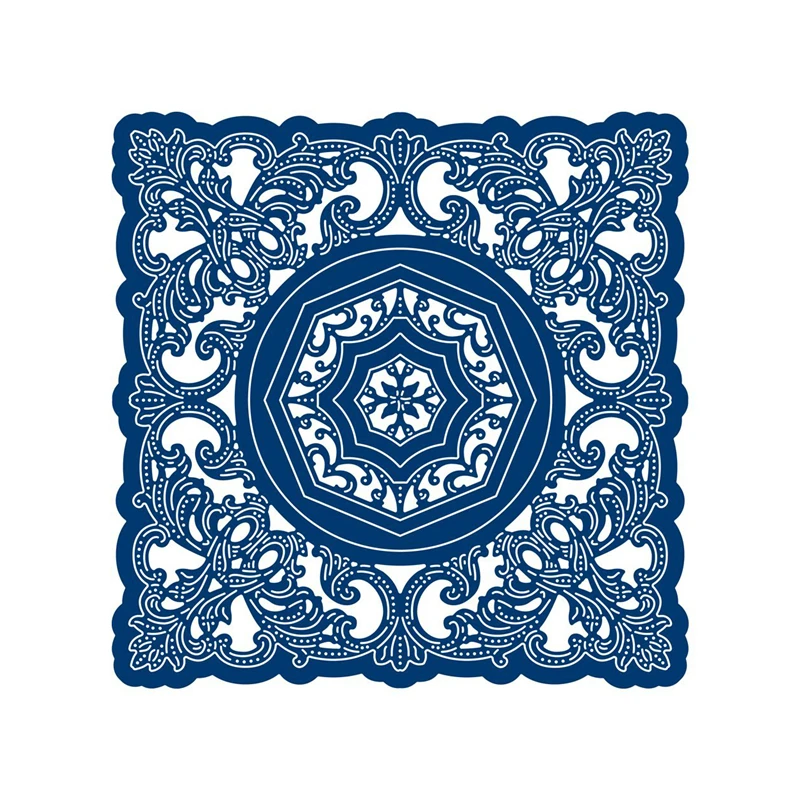 Background Square Lace Frame Metal Cutting Dies for Scrapbooking New 2019 Craft Die Cuts Card