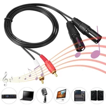 Штекерный микшерный AV-кабель 1 5 м / 4 9 фута стереофонический аудиокабель 2 RCA штекер к 2 XLR
