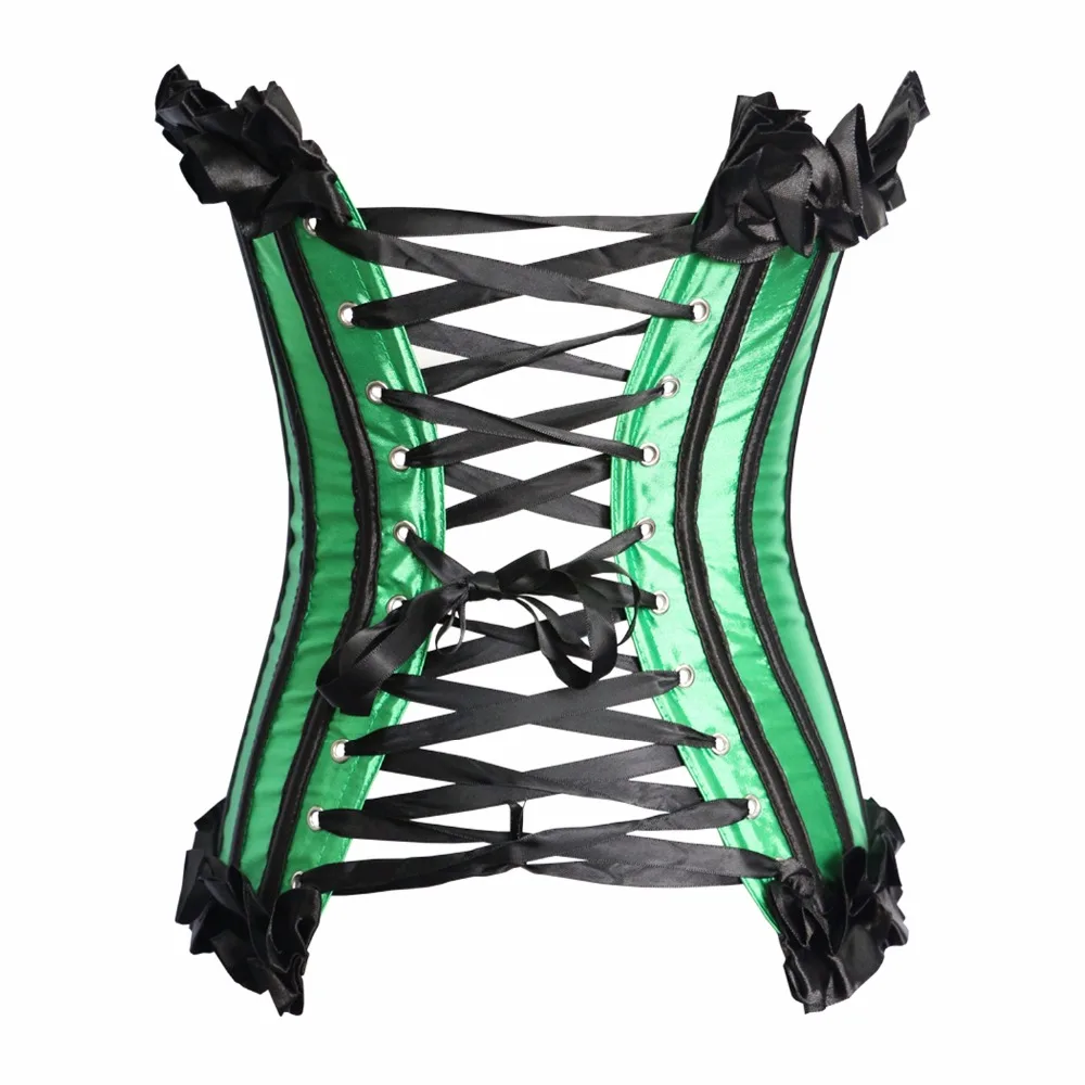 Plus Size 2XL Green Overbust Corset Women Sexy Waist Trainer Body Slaimming Korset Body Shapewear Espartilhos E Corpetes (4)