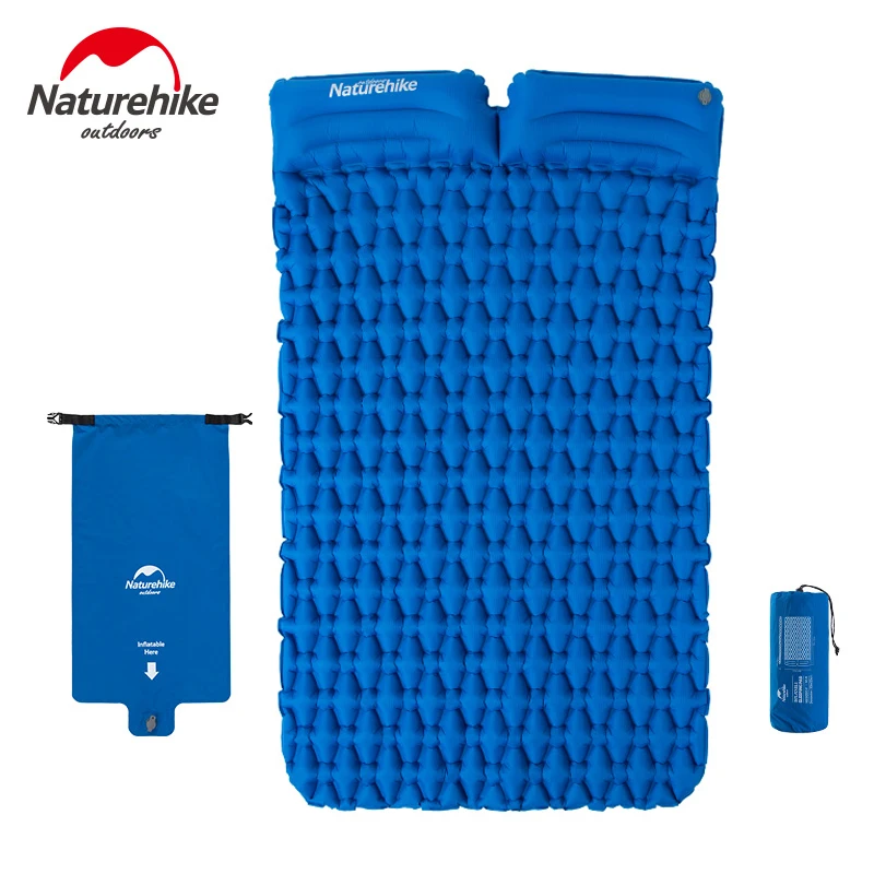 

Naturehike 2 Persons Outdoor Camping Inflatable Cushion Moisture-proof Sleeping Bag Mattress Mat Pad With Inflatable Bag