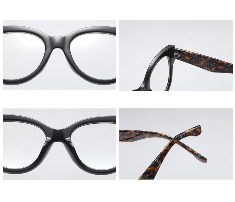 Peekaboo черный кошачий глаз очки; оправа для очков оптический 2019 Лидер продаж негабаритных очки рамки женский подарок leopard