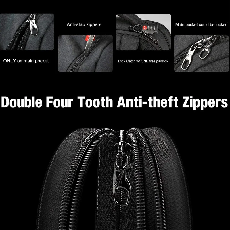  Tigernu Men Backpacks Anti theft USB Charging 15.6 Laptop Bag Mochilas Escolar Feminine Male Bagpac - 32846141948