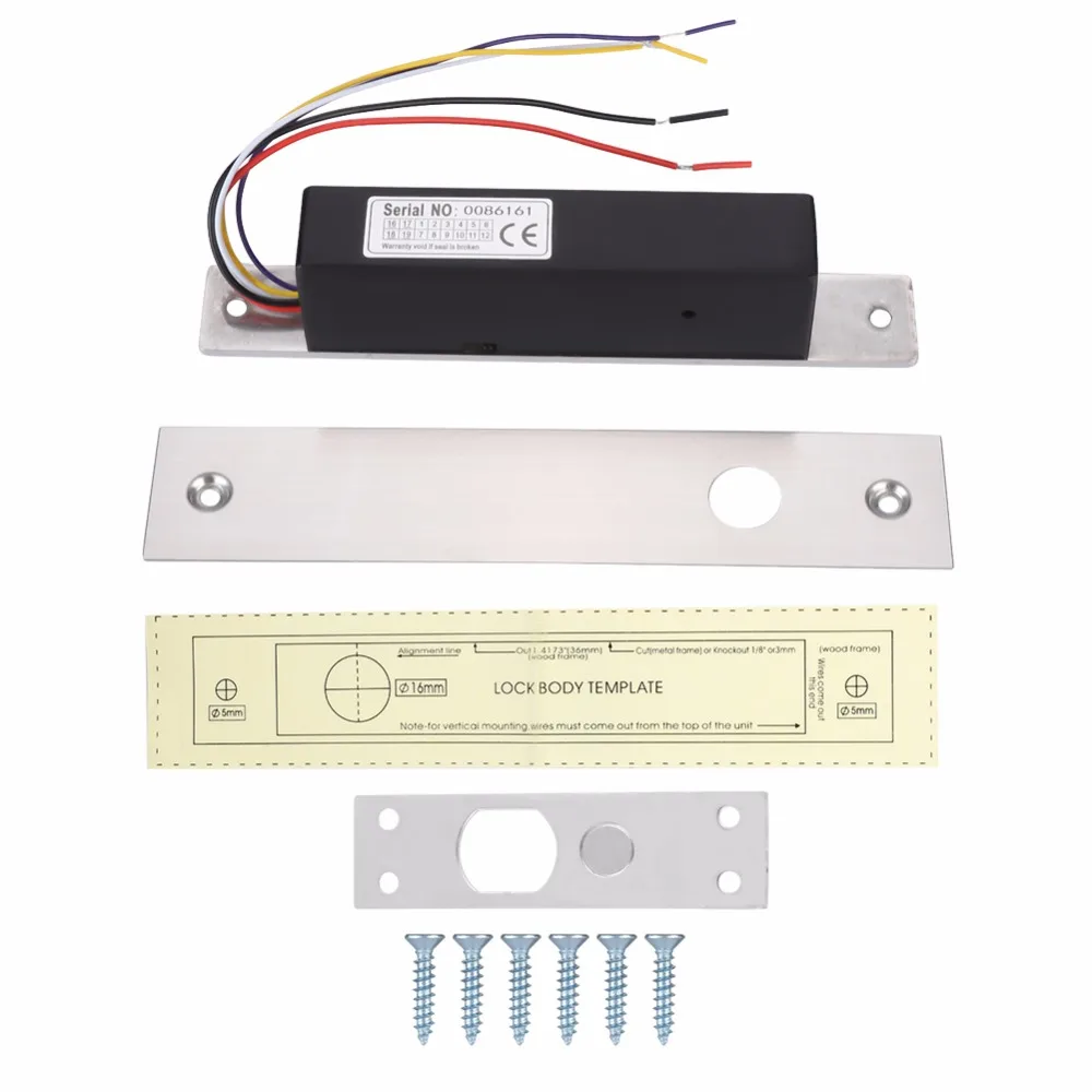 DC 12 V/24 V 1000KG водонепроницаемый однодверный электромагнитный замок Электрический магнитный замок для система контроля допуска к двери