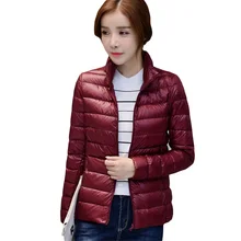 Осенне-зимние парки на утином пуху, женские ультра легкие пуховики, верхняя одежда, теплое тонкое пальто, большие размеры S~ 4XL RE0793