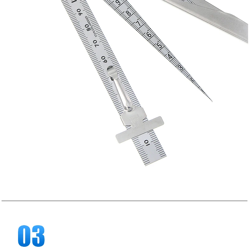 SHINWA Gap Wedge Feeler Stainless Steel hole Ruler Aperture Gauge Tapered ruler inner diameter ruler