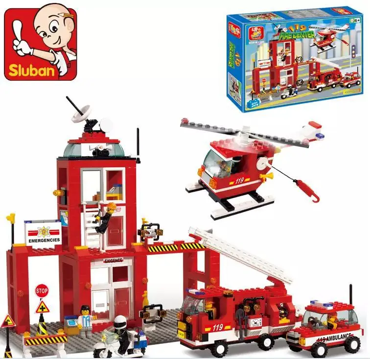 

3100 631pcs Fire Rescue Toy Building Blocks Constructor Compatible LEGOINGS LEPIN Kids Educational Toys for Boys Girls Children