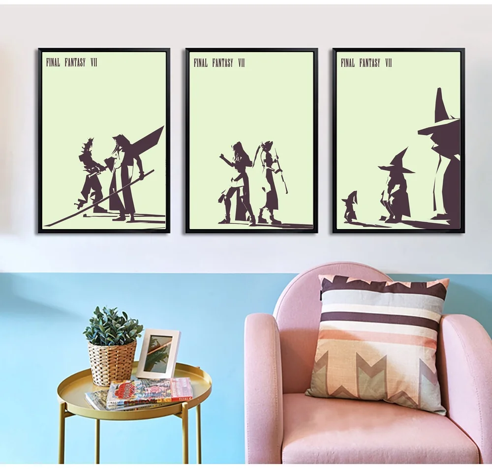 

Final Fantasy Minimalist Wall Art Portrait Canvas Painting Pictures for Living Room Scandinavian Home Decor