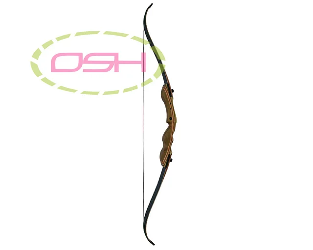 Cheap New 45 LBS Outdoor Sport Archery Traditional Take Down Hunting Shooting Black Hunting Recurve Long Bow