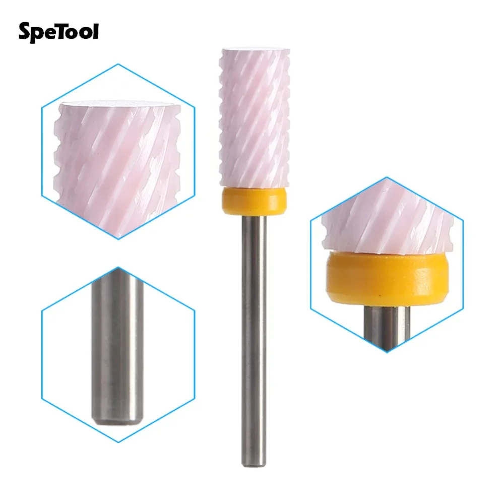 SpeTool2 дополнительные жесткие розовые керамическое сверло для ногтей, вращающиеся боры для ногтей, пилка для ногтей, отбеливание зубов, стоматологическое сверло
