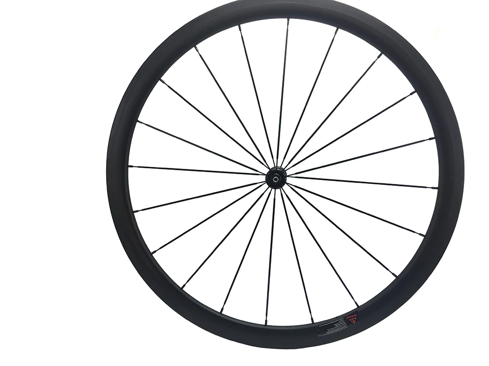 38mm deep carbon bike front wheel powerway R36 pull straight hub pillar