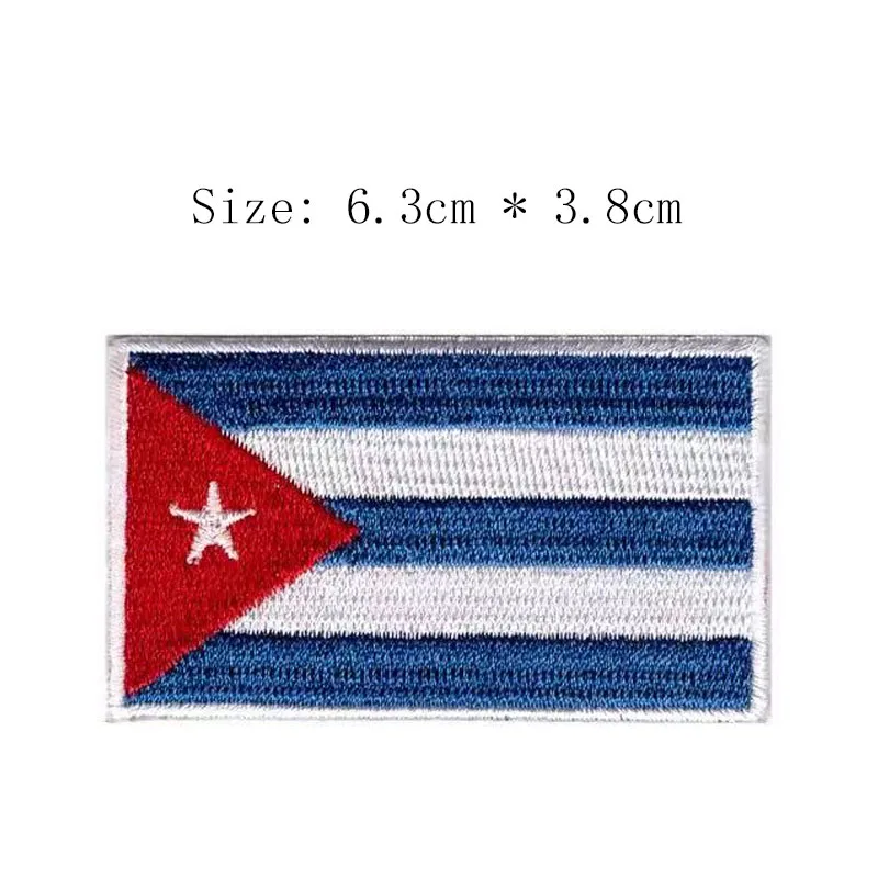 Куба вышивка флаг цена мир фальг железа на пришить стежки эмблемы одежда левая грудь рукава кепки обувь