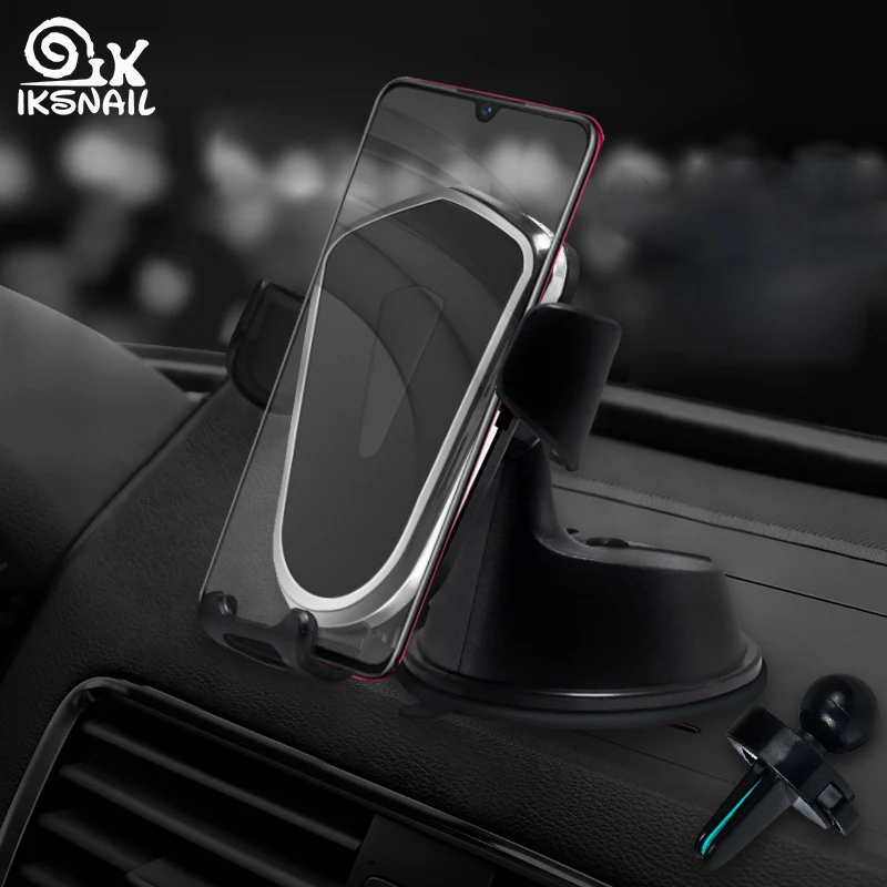 

IKSNAIL Car Phone Holder Car Bracket Suction Cup Type Auto Air Outlet Navigation Phone Holder Multi-function universal GPS Stand